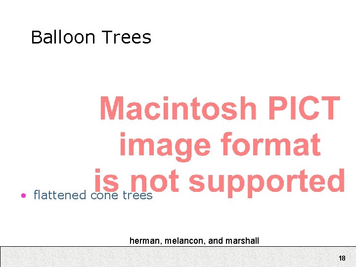 Balloon Trees • flattened cone trees herman, melancon, and marshall 18 