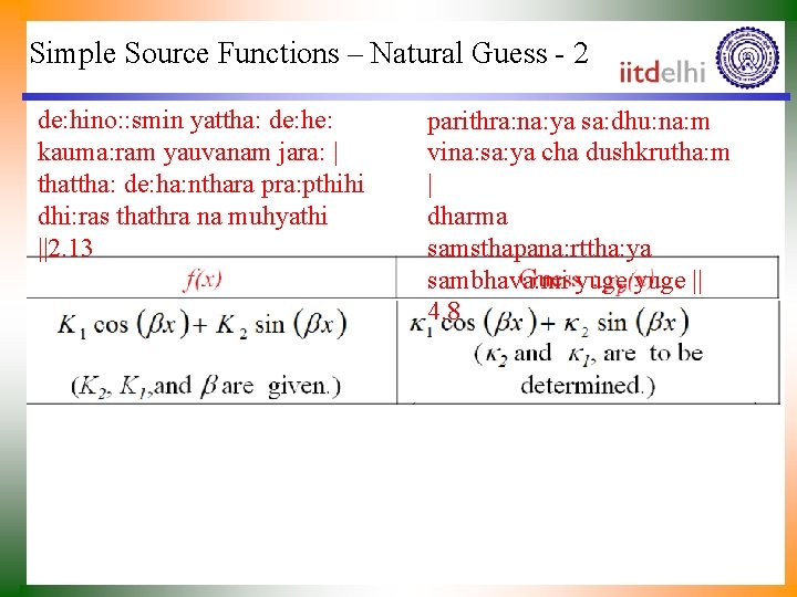 Simple Source Functions – Natural Guess - 2 de: hino: : smin yattha: de: