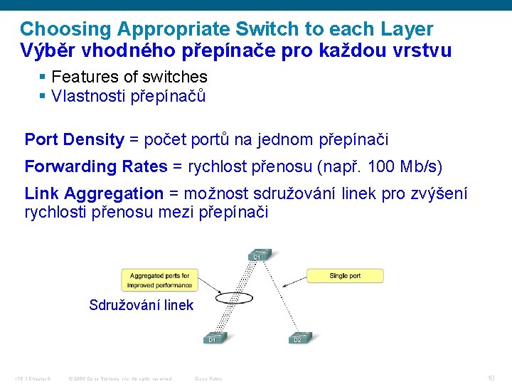 Choosing Appropriate Switch to each Layer Výběr vhodného přepínače pro každou vrstvu § Features