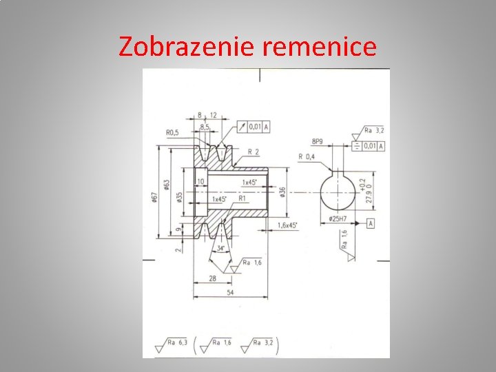 Zobrazenie remenice 