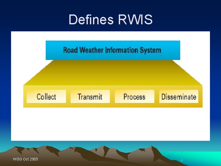 Defines RWIS WSG Oct 2005 4 