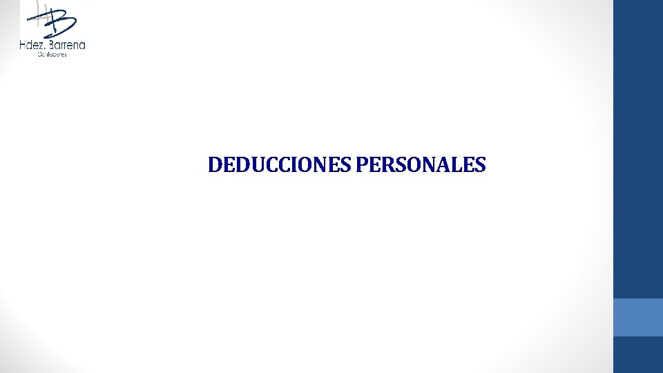 DEDUCCIONES PERSONALES 