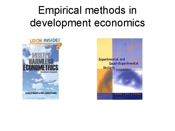 Empirical methods in development economics 