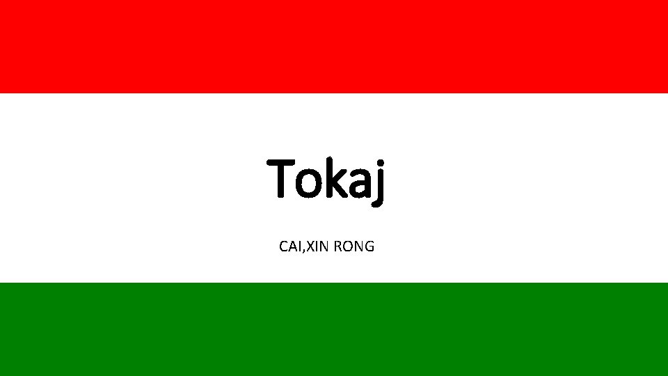 Tokaj CAI, XIN RONG 