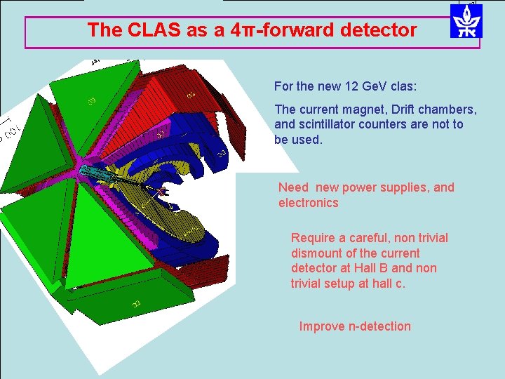 The CLAS as a 4π-forward detector For the new 12 Ge. V clas: The The CLAS as a 4π-forward detector For the new 12 Ge. V clas: The