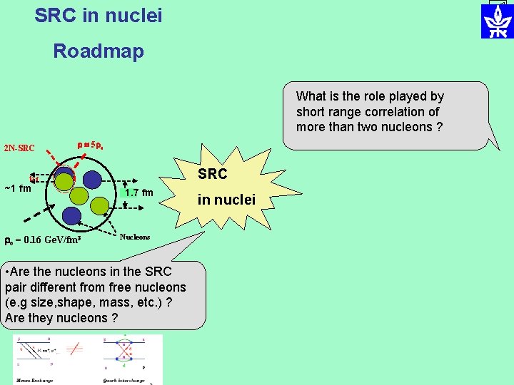 SRC in nuclei Roadmap What is the role played by short range correlation of SRC in nuclei Roadmap What is the role played by short range correlation of