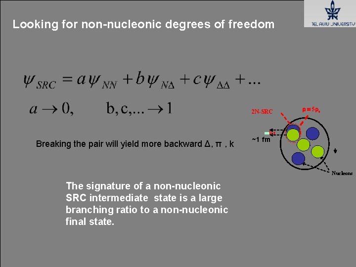 Looking for non-nucleonic degrees of freedom 2 N-SRC 5 o 1. f Breaking the Looking for non-nucleonic degrees of freedom 2 N-SRC 5 o 1. f Breaking the