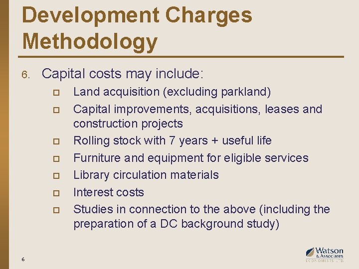 City of Ottawa 2014 Development Charges Background Study