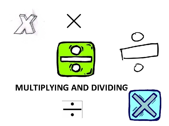 MULTIPLYING AND DIVIDING MULTIPLYING AND DIVIDING