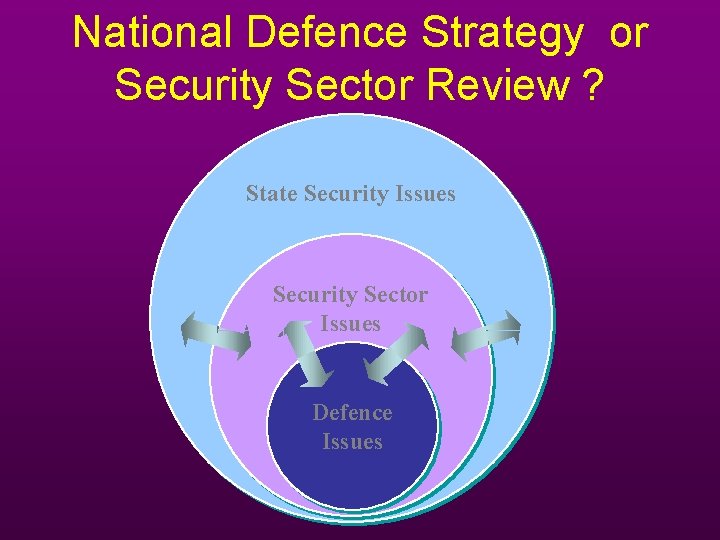 National Defence Strategy or Security Sector Review ? State Security Issues Security Sector Issues National Defence Strategy or Security Sector Review ? State Security Issues Security Sector Issues