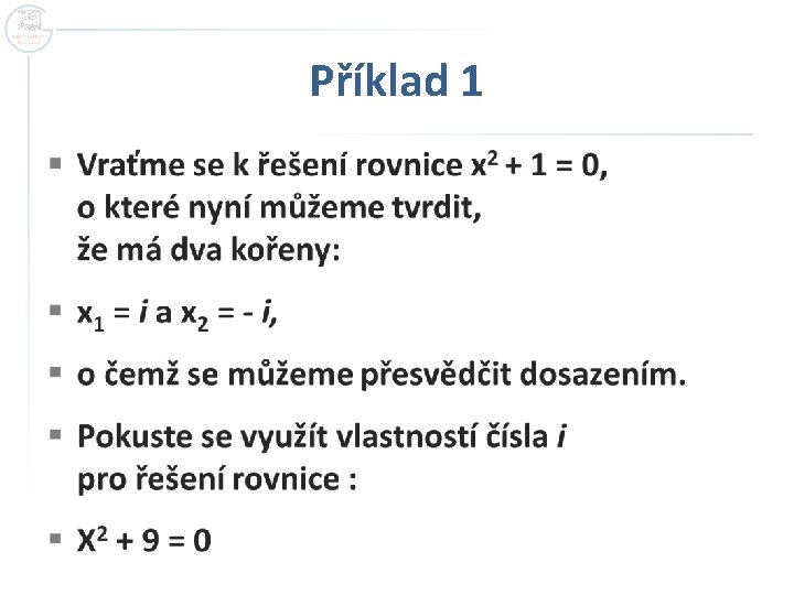 Příklad 1 § 