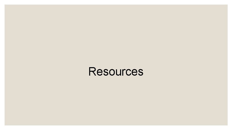 Resources 