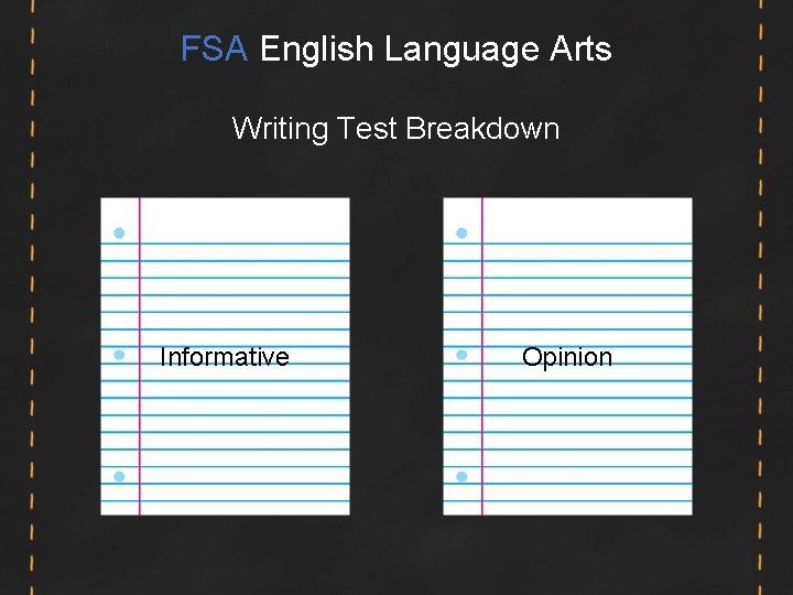 FSA English Language Arts Writing Test Breakdown Informative Opinion FSA English Language Arts Writing Test Breakdown Informative Opinion