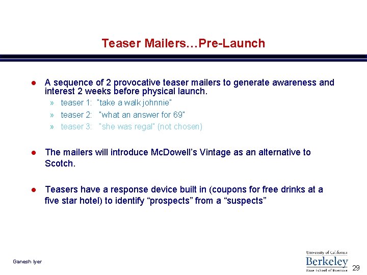 Teaser Mailers…Pre-Launch l A sequence of 2 provocative teaser mailers to generate awareness and