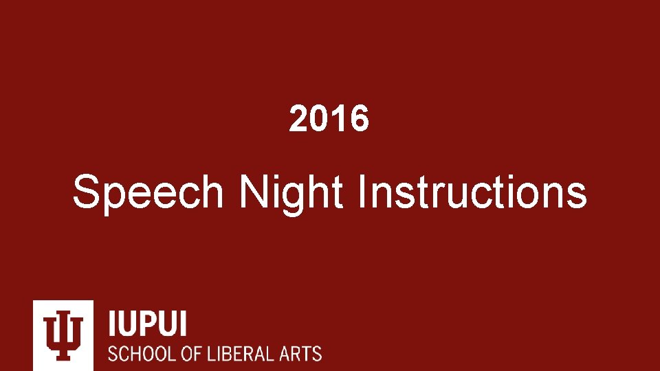 2016 Speech Night Instructions 