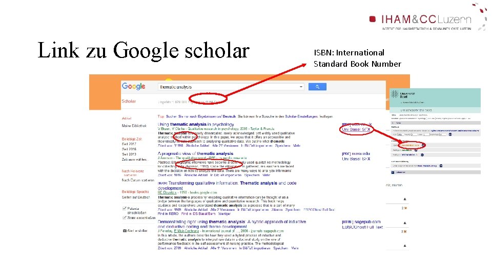 Link zu Google scholar ISBN: International Standard Book Number Link zu Google scholar ISBN: International Standard Book Number