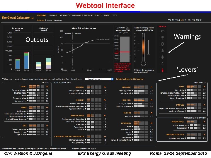 The DECC Global Calculator A software tool to