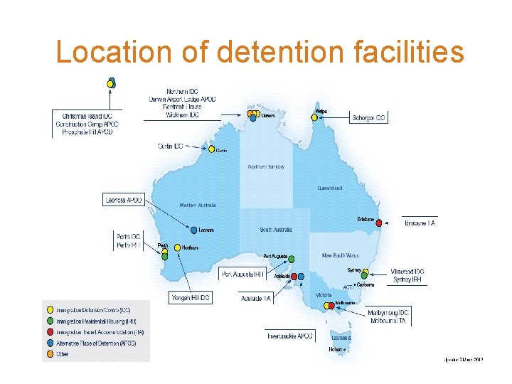 Location of detention facilities 