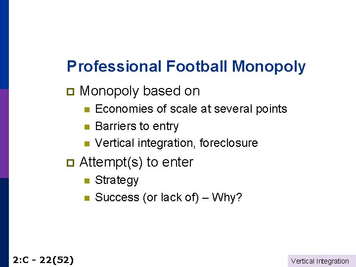 Professional Football Monopoly p Monopoly based on n p Attempt(s) to enter n n