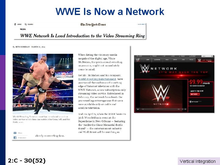 WWE Is Now a Network 2: C - 30(52) Vertical Integration 