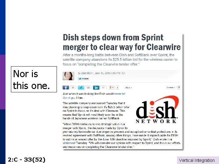 Nor is this one. 2: C - 33(52) Vertical Integration 