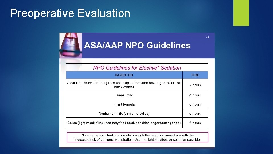 Preoperative Evaluation 