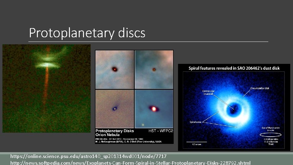 Protoplanetary discs https: //online. science. psu. edu/astro 140_sp 201314 wd 001/node/7717 http: //news. softpedia.