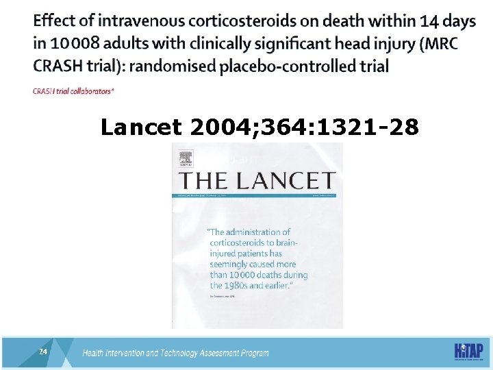Lancet 2004; 364: 1321 -28 24 24 
