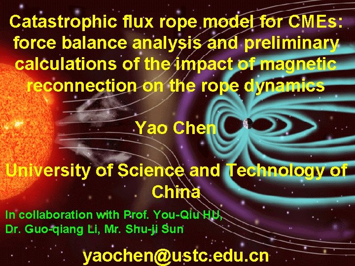 Catastrophic flux rope model for CMEs: force balance analysis and preliminary calculations of the