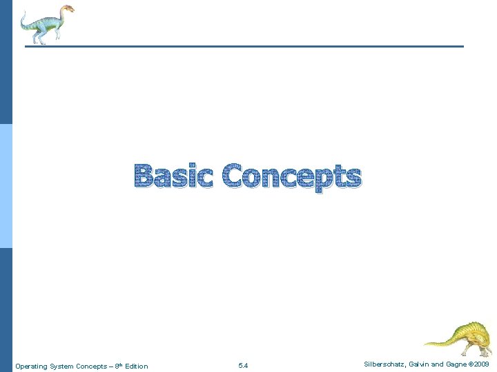 Basic Concepts Operating System Concepts – 8 th Edition 5. 4 Silberschatz, Galvin and