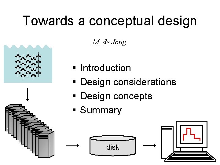 Towards a conceptual design M. de Jong § § Introduction Design considerations Design concepts