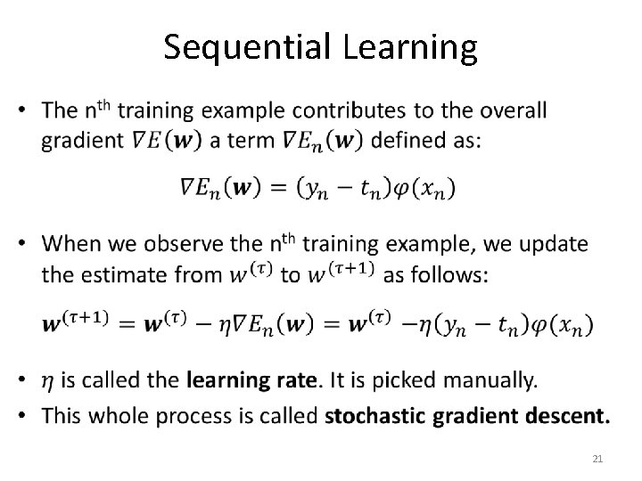 Sequential Learning • 21 