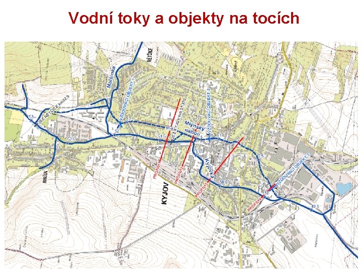 Vodní toky a objekty na tocích 