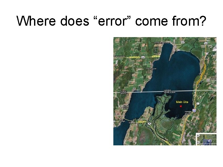Where does “error” come from? 