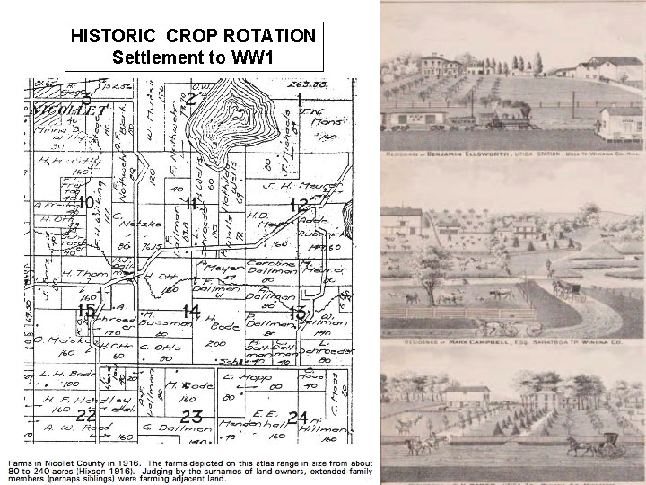 MODERN CROP FIELDS HISTORIC CROP ROTATION HISTORIC CROP