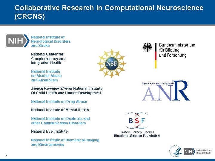 Collaborative Research in Computational Neuroscience (CRCNS) National Institute of Neurological Disorders and Stroke National
