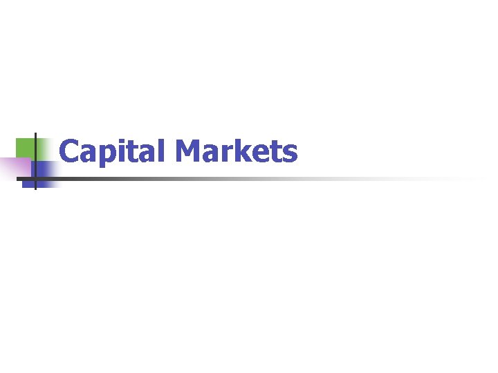 Capital Markets 