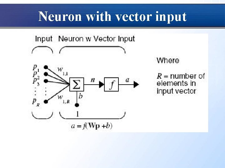 Neuron with vector input 
