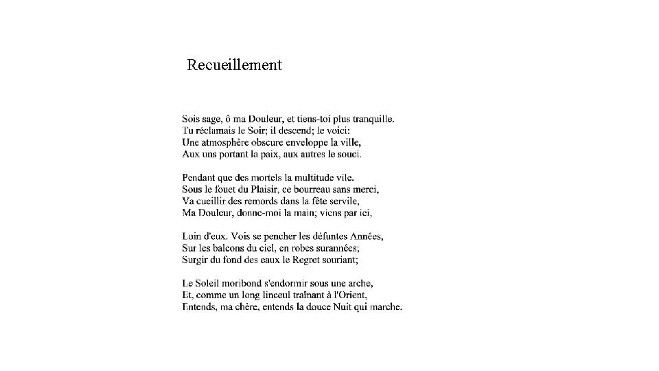 Recueillement 