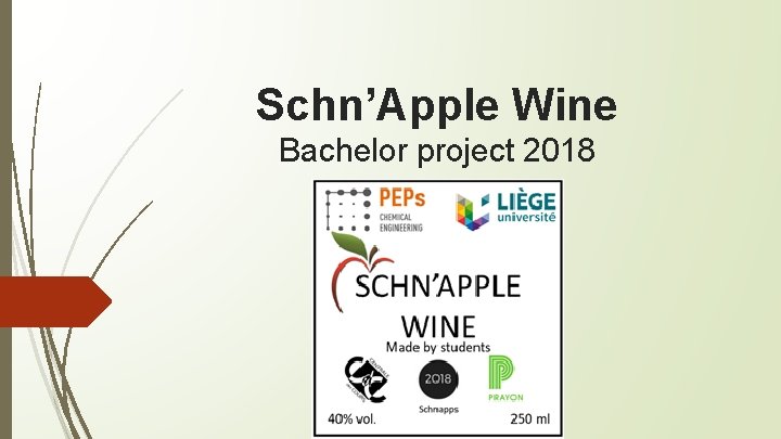 Schn’Apple Wine Bachelor project 2018 