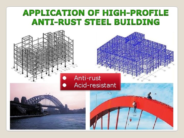 l Anti-rust l Acid-resistant l Anti-rust l Acid-resistant