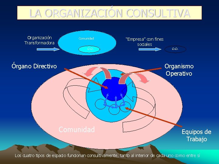 LA ORGANIZACIÓN CONSULTIVA Organización Transformadora Comunidad O. O. Órgano Directivo “Empresa” con fines sociales