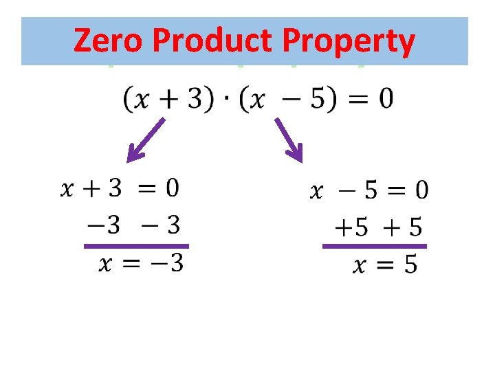 Zero Product Property 