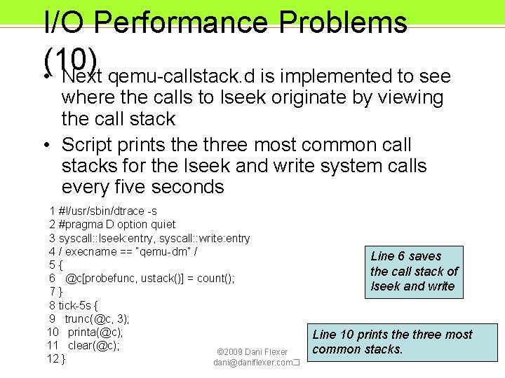 I/O Performance Problems (10) • Next qemu-callstack. d is implemented to see where the I/O Performance Problems (10) • Next qemu-callstack. d is implemented to see where the