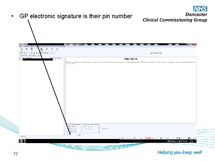  • GP electronic signature is their pin number 12 