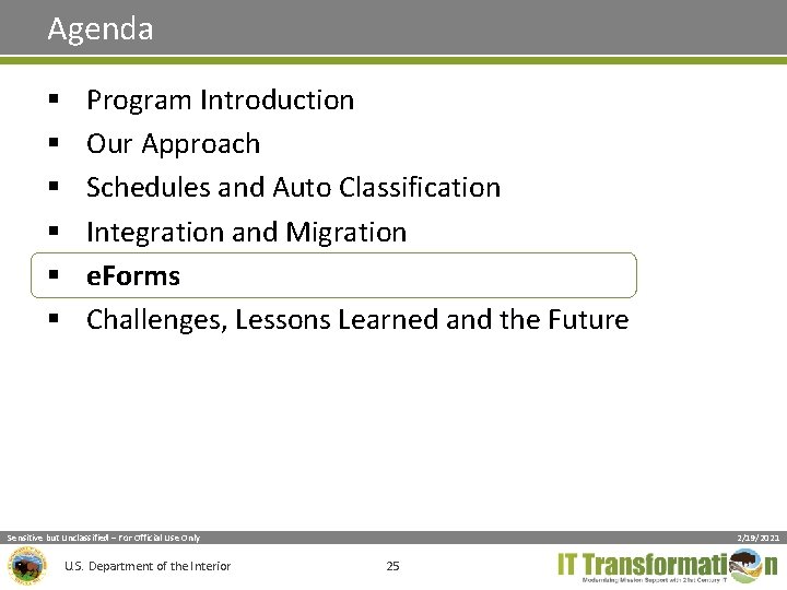 Agenda § § § Program Introduction Our Approach Schedules and Auto Classification Integration and Agenda § § § Program Introduction Our Approach Schedules and Auto Classification Integration and