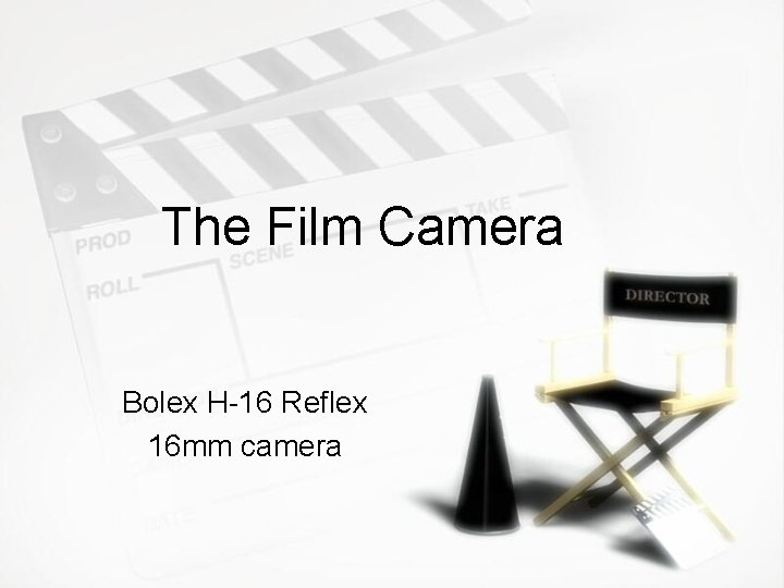 The Film Camera Bolex H-16 Reflex 16 mm camera 