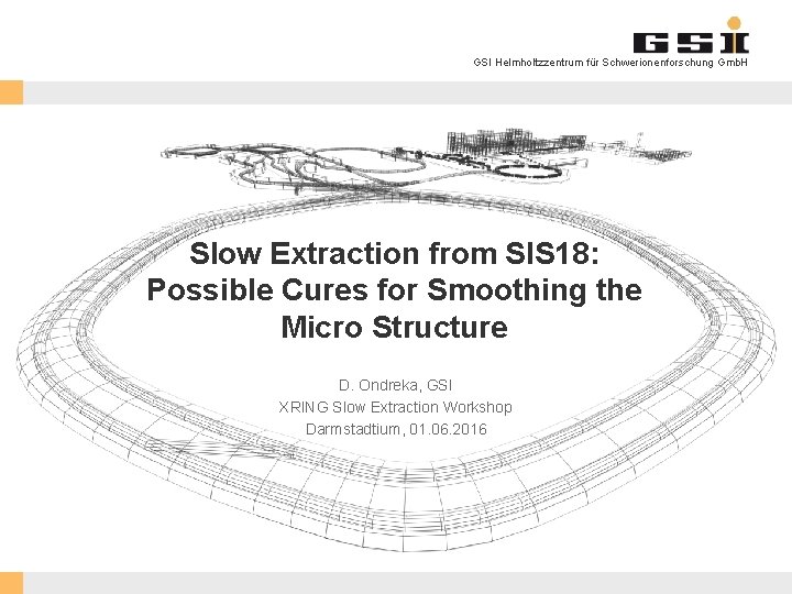 GSI Helmholtzzentrum für Schwerionenforschung Gmb. H Slow Extraction from SIS 18: Possible Cures for