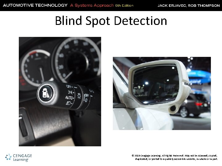 Blind Spot Detection © 2015 Cengage Learning. All Rights Reserved. May not be scanned,