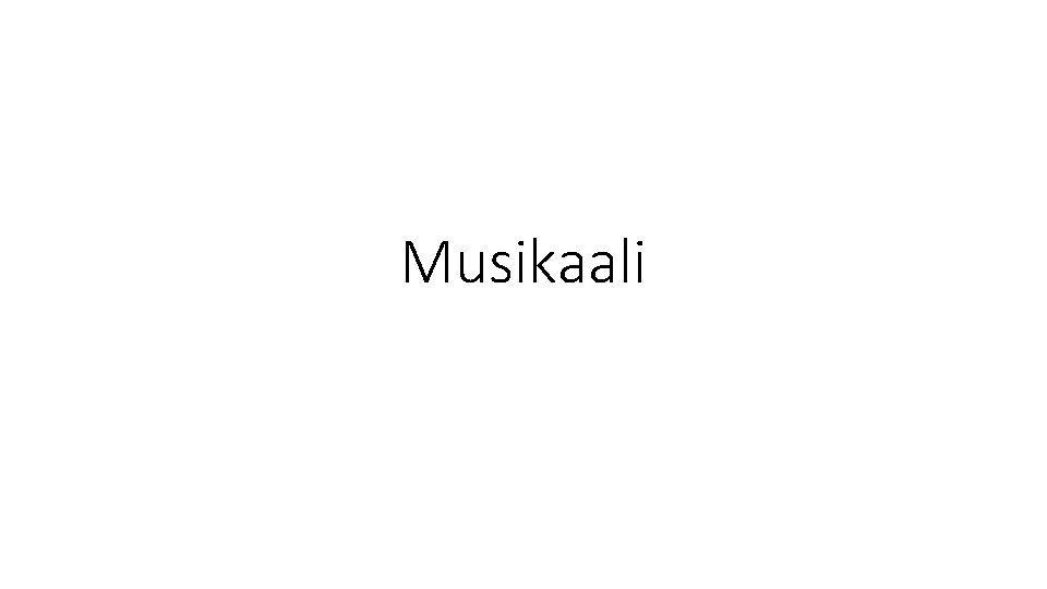 Musikaali 